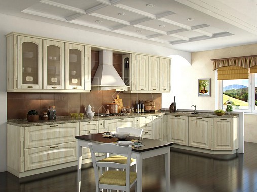 Фасады кухни классика с патиной