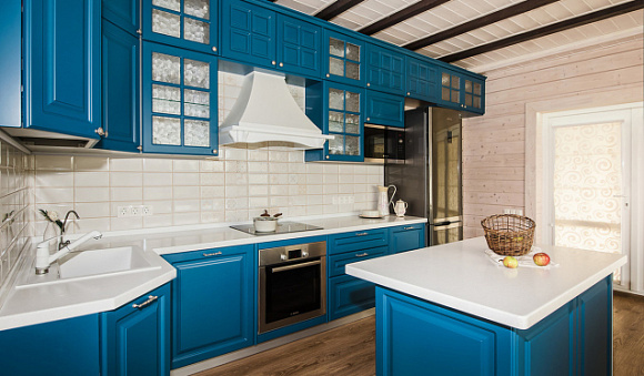 Синяя кухня в Твери