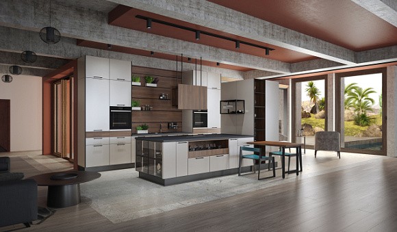 Стиль Лофт в кухонном пространстве