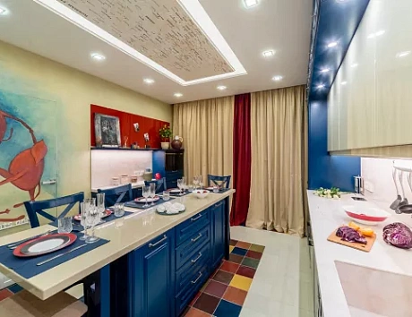 Синяя кухня в Твери