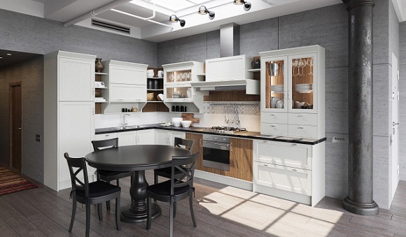 Светлая кухня в Сочи